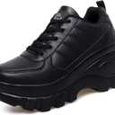 Women's Wedge Sport Walking Chunky Platform Non-Slip Running Shoes Comfort Casual Work Shoes, 8.5