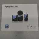 PQRQP 3 in 1 Microphone for iPhone/Android/Camera, Wireless Microphones, 328ft Transmission, 18H Battery Life, Mini Microphone for Record Interview, Vlogs, Tiktok, Pop Filters (Ebony Black)