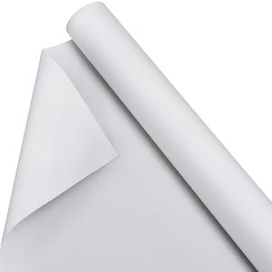 Kinlop 48 x 10 Feet Inch Double Primed Cotton Canvas White Canvas Roll for Oil and Acrylic Paint