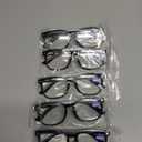 CCVOO 5 Pack Reading Glasses Blue Light Blocking Women/ Men, Anti UV Ray/ Glare Readers Fashion Eyeglasses with Spring Hinge (*Light Black, 1.50)