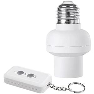 DEWENWILS Remote Control Light Bulb Socket, Wireless Light Bulbs Socket Switch Kit with Controller, Remote Light Socket E26/E27 Base for Pull Chain Light Fixture, No Wiring, Programmed, ETL Listed