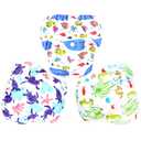 Langsprit 3 Pack Swim Diaper for Baby & Toddle,Reuseable Washable Diaper Swim for Swimming Lesson & Baby Shower Gifts (Underwater World)