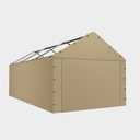 10x20 Carport Replacement Sidewall, Front Panel Canopy Entrance Panel with Zippers and Elastic Ball Bungees, 180G PE Waterproof & UV Protected Replacement Sidewall Cover, Beige