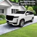 BOGAR TECH DESIGNS for Cadillac Escalade 2021-2024 Front Chrome Delete Precut Vinyl Trim Overlay, Gloss Black Blackout Look