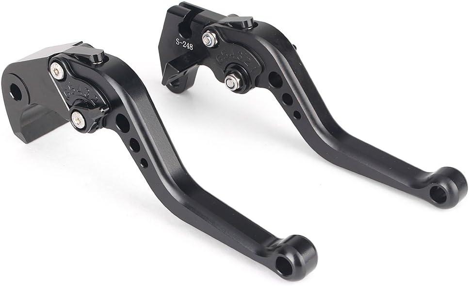 GZYF Motorcycle Short Brake Clutch Levers for Suzuki 2004 2005 GSXR 600 750 K4, Black
