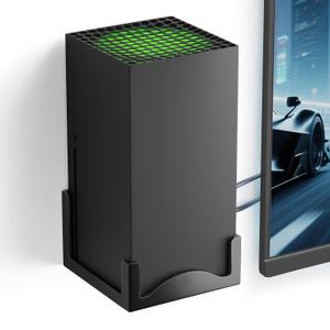 Wall Mount for Xbox Series X Heavy-Duty Metal Console Holder with Ventilated Base and Silicone Pads Space-Saving Xbox X Wall Bracket for Better Cooling and Easy Installation