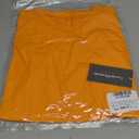 LovelyWholesale Womens Basic Tees Split Curved Hem Tops Short Sleeve Shirts Crew Neck T Shirts Orange, Small