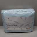 LuxClub 4 PC King Size Sheet Set Deep Pockets 18" Wrinkle Free Cooling Sheets Machine Washable Hotel Bedding Silky Soft - Aqua King
