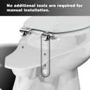 Angol Shiold Elongated Wooden Toilet Seat, 18.5", White Marble