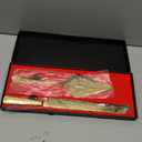 Vintage Wedding Cake Knife and Server Set, Stainless Steel Cake Pie Pastry Cutting Knife & Serving Spatula Set, Premium Party Supplies for Wedding, Birthday, Anniversary & Events, Gold