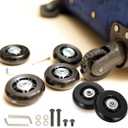 uxcell Set of 1 Luggage Wheels Replacement 64 x 18 mm/2.5" x 0.7" Rubber Swivel Caster Bearing Wheels Repair Kits for Suitcase Inline Outdoor Skate,Black
