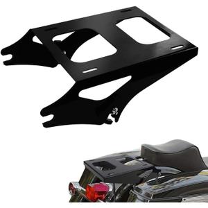 Black Detachable Tour Pack Mounting Rack, Trunk Luggage Bracket Compatible for Harley Davidson Touring Street Glide Road King Road Glide Electra Glide 2014-2024