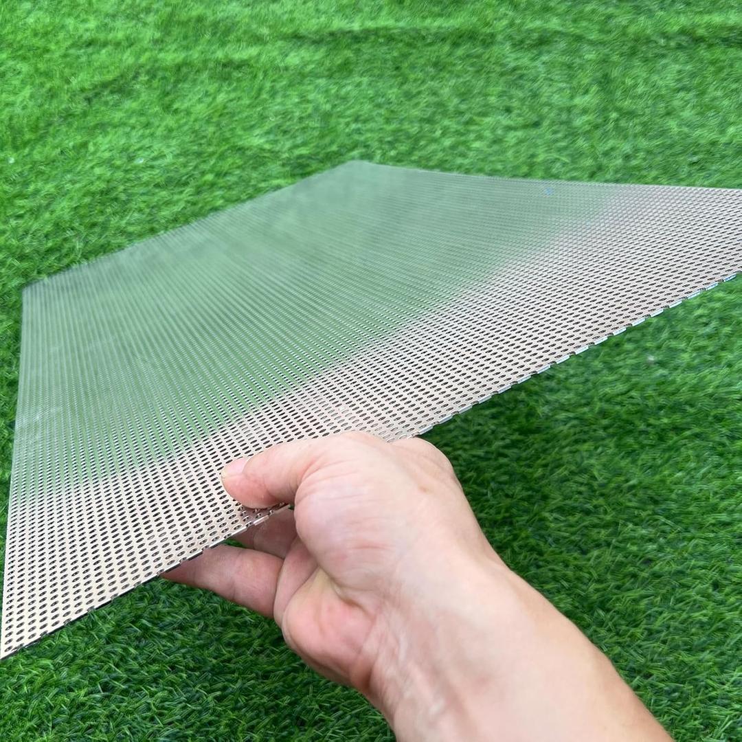 Aluminum Perforated Metal Sheets 30"x15" 16 Gauge Expanded Metal Mesh Aluminum Opening 1/8" 0.12 inch (About 3 mm) Perforated Steel Sheet Mesh Screen Decorative