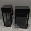 Outdoor Solar Wall Lights, High Brightness Waterproof Lanterns, Porch LED with Stainless-Steel & Tempered Glass, Black Sconce for Door Entryway, Garage, Patio, Yard, Warm White 2Pk