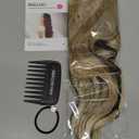 REECHO Clip in Hair Extensions, 4PCS Hair Extensions 12" Short Curly Wavy Blonde hair extensions Invisible Lace Weft Natural Soft Hairpieces for Women  Golden Blonde with Highlights