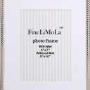 8x10'' Silver Rope Design Metal Picture Frames With Acid Free Mat for 5x7'',Silver Photo Frame 7x5'' for Desktop Display Or Wall Hanging,Hi Quality Velvet Backing and Real Glass Front.