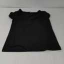 Beyove Women's Deep V T-Shirt Summer Short Sleeve Loose Casual Top(S-3XL) (A01-black)
