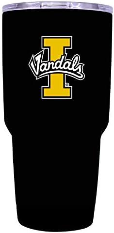 R and R Imports Idaho Vandals 24 oz Black Insulated Stainless Steel Tumbler