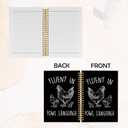 Funny Chicken Black Journal Notebook - Crazy Chicken Lady Notebooks College Ruled for Work School, Chicken Mom Gifts for Farmer, Office Supplies, Hardcover Spiral Notebook 5.5"x8.3"