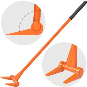 Insaga 110 Degree Pallet Buster, 48'' All-Steel Handle Deck Board Removal Tool, Durable Pallet Breaker, Multifunctional Pallet Pry Bar for Efficient Board Removal and Lift Heavy Objects