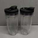 Replacement 24oz Blender Cup with Sip & Seal Lid For Nutri Ninja BL450 BL456 BL480 BL482 BL640 BL642 BL682 BN401 BN751 BN801 Foodi SS101 SS151 SS351 SS401 Ninja Blender Auto IQ Blade, 2-Pack