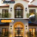 25'' Dusk Dawn Outdoor Wall Light, Large Black Exterior Porch Light Fixture