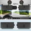 Veharvim 2 Pack Polarized Sun Visor Extender/ Extension with PC Lens and Side Sunshade, Anti-Glare, UV-Filtering for Car with Zipper Slider (Driver + Passenger Side), Upgraded UV400