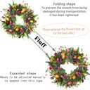 WreathDream 22 inch Spring Summer Wreath Tulip Wreath for Front Door with Purple Tassels, Eucalyptus Leaves, Ferns, Butterflies for Indoor Outdoor wall Festival Home Farmhouse Wedding Decor