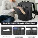 Carry on Backpack for 1-10 Days Trips, Extra Large 40L-50L Travel Backpack TSA Approved, Expandable Laptop Bagpack, Water Resistant Bag Compatible with 17.3 inch Laptops, Black