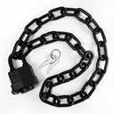 Safety Fence Chain Lock,Outdoor Waterproof Padlock with Chain,Heavy-Duty Weathproof Lock with Chain for Gate,Fence,Motorcycles,Bike (Lock with Chain)