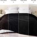 Exclusivo Mezcla Fleece Bed Blankets Queen Size, Ultra Soft, Lightweight and Fuzzy Black Blanket for Women, Home Decor, 90x90 Inches