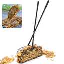 CAROD Leaf Grabber Rake with Long Handle, Lightweight Metal Leaves Rakes, Leaf Collector for Gardening, Leaf and Grass Picker Upper, Efficient and Labor-Saving Yard Rake Leaf Grabber No Bending Over