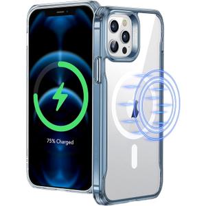 ESR for iPhone 12 Pro Max Case, Compatible with MagSafe, Scratch-Resistant Back, Grippy Protective Frame, Magnetic Phone Case for iPhone 12 Pro Max, Sidekick Hybrid Case (HaloLock), Blue