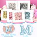 ASTARON 52 Pcs Self Adhesive Letter Patches Pearl Rhinestone Letter Stickers, Glitter Rhinestone Letters A-Z Embroidered Applique Patches Alphabet Cloth Patch for Clothes, Bags, Hat, Phone Case, DIY