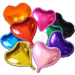 20 Assorted Color Heart Shaped Balloons 18 Inches 10 Kinds of Rainbow Party Foil Balloons, Foil Balloons for Party Decoration, Birthday Party Supplies or Wedding Ceremony (Mixed-no Pumb)