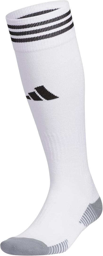adidas Unisex Copa Zone Soccer Socks for Men and Women, Over The Calf (Large, White/Black)