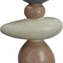 13'' Abstract Rock Decorative Sculpture Ornament, Sandstone Statue Decor for Living Room, Modern Resin Stone Sculpture,Coffee Table Decoration,Gifts for Good Luck, Health, Strength (Marble Color)