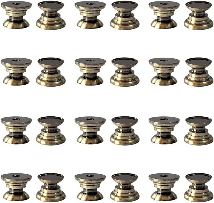 24PCS Drawer Knob Base for DIY Crystal Epoxy Resin, Drawer Handle Accessories Home Room Decoration, Alloy Metal Base Bulk for DIY Resin Knob (Bronze)