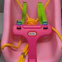 Little Tikes Snug 'n Secure Pink Swing with Adjustable Straps, 2-in-1 for Baby and Toddlers Ages 9 Months - 4 Years,16"D x 16.3"W x 17"H