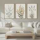 Anyzal Large Dark Moody Wall Art Framed Black Dried Floral Wall Decor Vintage Wildflower Artwork Prints for Living Room Bedroom Office 16x24 Inch Set of 3 (24L" x 16W")
