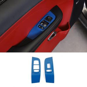 Voodonala for Dodge Challenger 2015-2023 Window Lift Panel Cover Trim Accessories for Dodge Challenger 2015-2023(2pcs/ Set, Blue)
