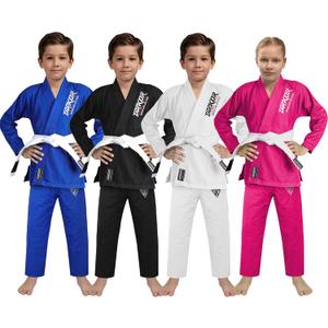 Sports IBJJF Ultra Light BJJ Brazilian Jiu Jitsu Gi for Kids with Preshrunk Fabric (K1, Blue)