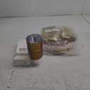 NOCCUR 175PCS Pink Plates with Gold Disposable Silverware - Include 50 Pink Plastic Plates,25 Knives,25 Forks,25 Spoons,25 Cups and 25 Napkins - Ideal for Party/Christmas