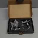 3/4" D Ring Separate Shackles, 52,910lbs Break Strength Easy Open Towing Winch Shackles, Heavy Duty Shackles with 7/8" Screw Pin for Tow Strap Winch Off Road Vehicle Recovery, Blackwhite