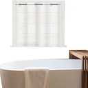 YISURE Plastic Frosted PEVA Bathroom Window Curtain, No Hook Needed Narrow Short Peva Privacy Shower Curtain for Shower Room, Width 40 x Length 36 Inch