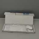 iClever Wireless Keyboard and Mouse, GK08 White Keyboard Mouse Combo, Ergonomic, Quiet, Full Size Design with Number Pad, 2.4G Connection for Mac, Windows and Computer (Silver)