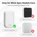 2 x Wall Mount for Blink Sync Module Core with Short Cable - Save Space - No Messy Wires - Easy Move Mount Bracket Holder for Blink Outdoor Indoor Security Camera
