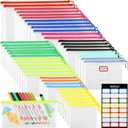 YOPCDJ 42pcs Mesh Zipper Pouch Bags, Puzzle Bag for Organizing Storage,12 Colors for Puzzles Board Game Storage, 8 Sizes for Reusable Plastic Zip Organizer for Travel