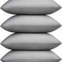 King Size Pillows 4 Pack Gray, Soft Firm Support for Sleepers