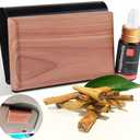 Gift Boxed Car Air Freshener – Long-Lasting Fragrance for 90+ Days – Wooden Car Diffuser – Includes 1 Bottle of 5ML Essential Oil Refill – 0.17 FL OZ (Cinnamon)